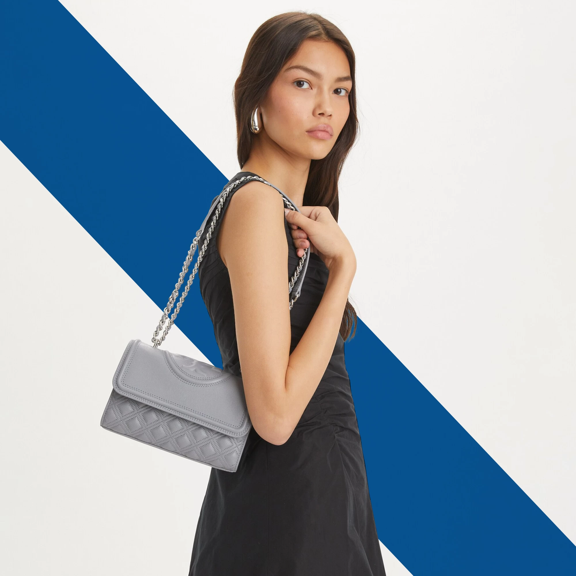 Diva Pakistan Fleming Convertible Shoulder Bag Gray Heron
